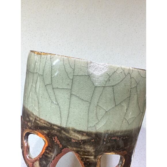 Vintage Somayaki Tea Cups Soma Ware Double Wall Crackle Made in Japan Set of 4 - Picture 7 of 7